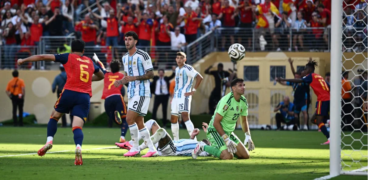 Argentina vs España. Tomada de TN