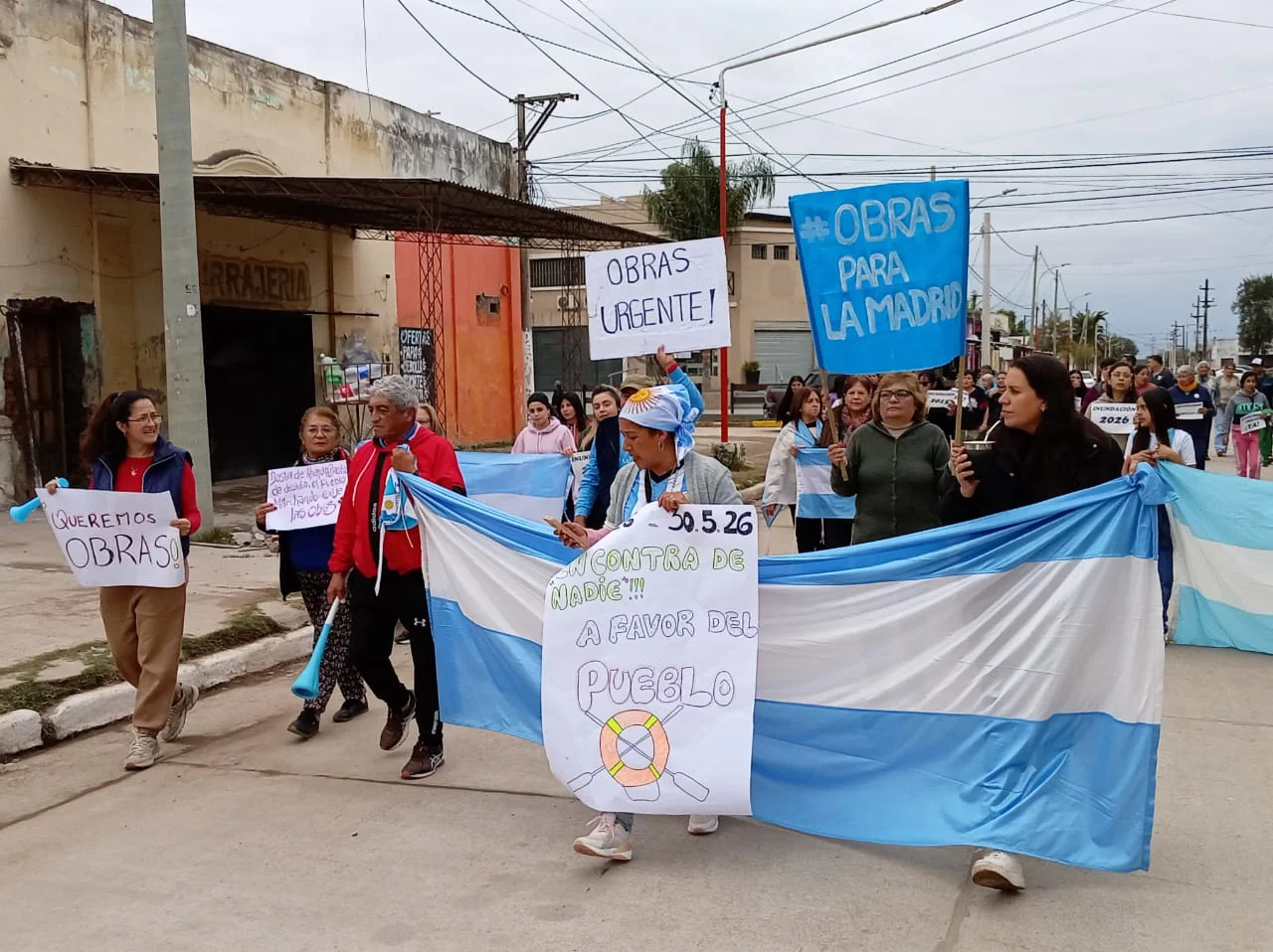 Marcha de protesta en Lamadrid